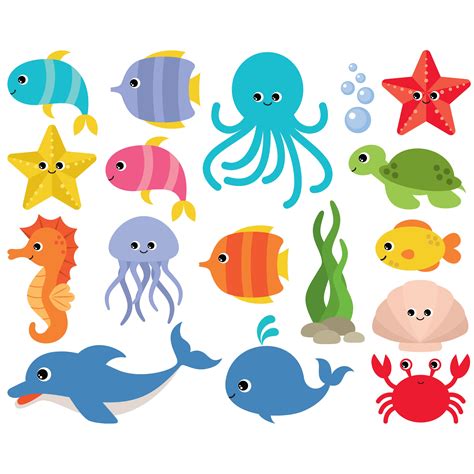 water animals clipart